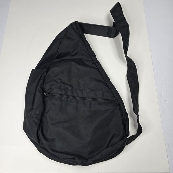 Ameribag Black Nylon Healthy Back Bag Shoulder Sling Backpack - Picture 5 of 10